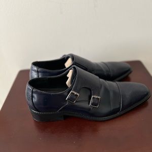 Bolano Bancroft Men's Monk Dress Shoes w/ Embossed Cap Toe- Double Monk Strap